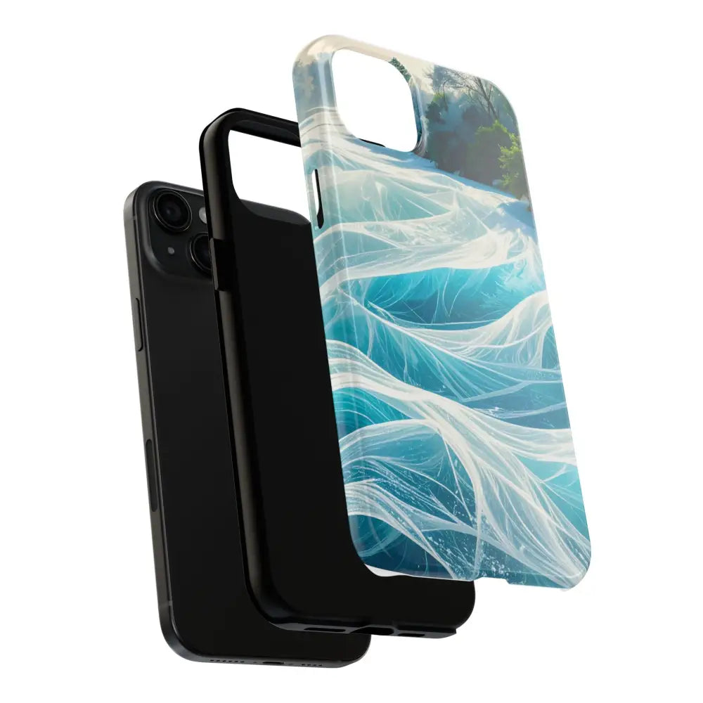 Ocean Waves Tough Phone Case | Protective Cover Beach Lover Gift Summer Vibe Accessory Unique Phone Protector Nature