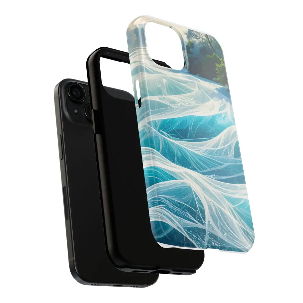 Ocean Waves Tough Phone Case | Protective Cover Beach Lover Gift Summer Vibe Accessory Unique Phone Protector Nature
