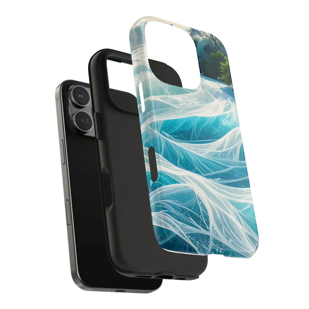 Ocean Waves Tough Phone Case | Protective Cover Beach Lover Gift Summer Vibe Accessory Unique Phone Protector Nature