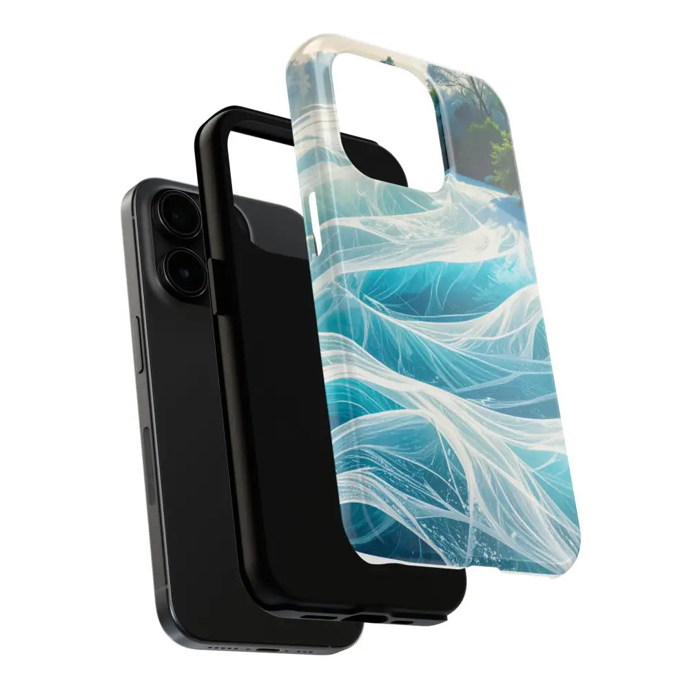 Ocean Waves Tough Phone Case | Protective Cover Beach Lover Gift Summer Vibe Accessory Unique Phone Protector Nature