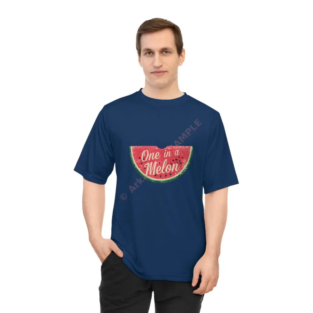 One in a Melon Unisex Performance T-shirt | Funny Summer Tee Fruit Theme Gift Casual Wear Birthday Beach Outing T-Shirt