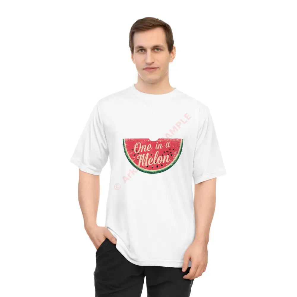 One in a Melon Unisex Performance T-shirt | Funny Summer Tee Fruit Theme Gift Casual Wear Birthday Beach Outing T-Shirt