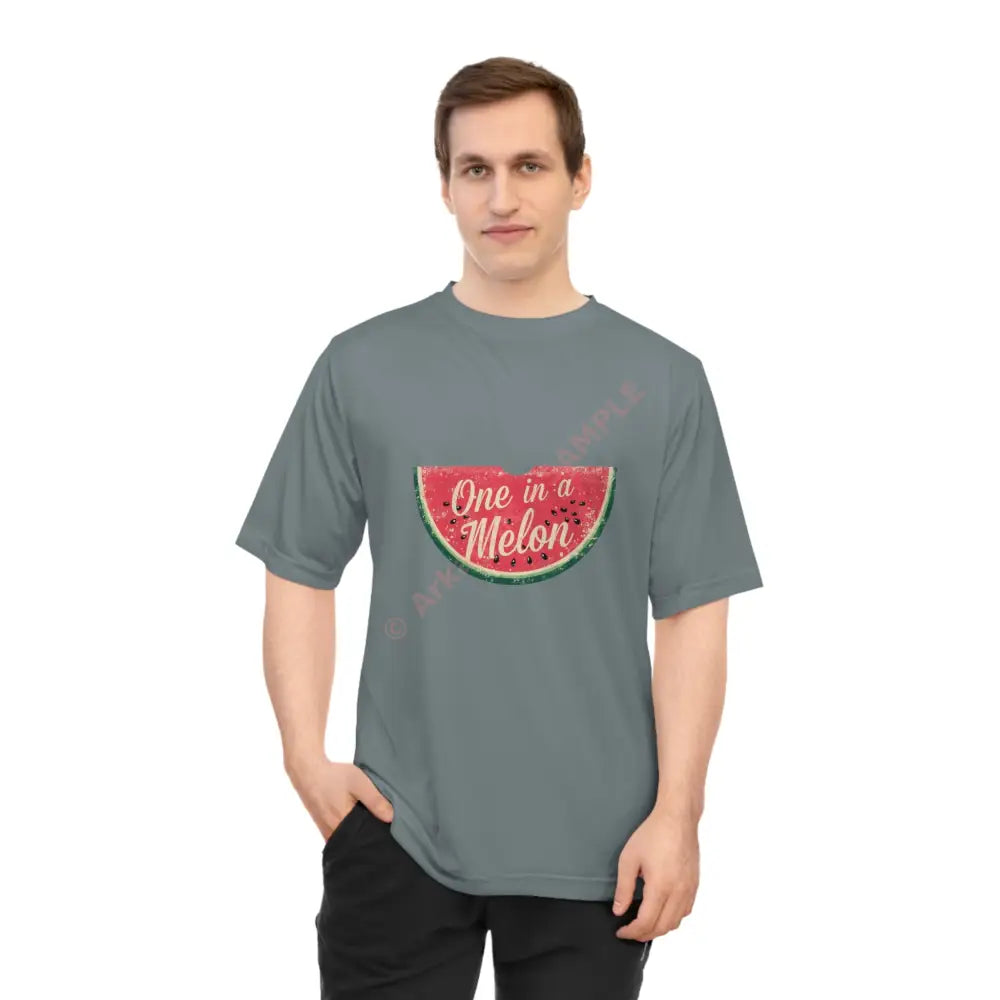 One in a Melon Unisex Performance T-shirt | Funny Summer Tee Fruit Theme Gift Casual Wear Birthday Beach Outing T-Shirt