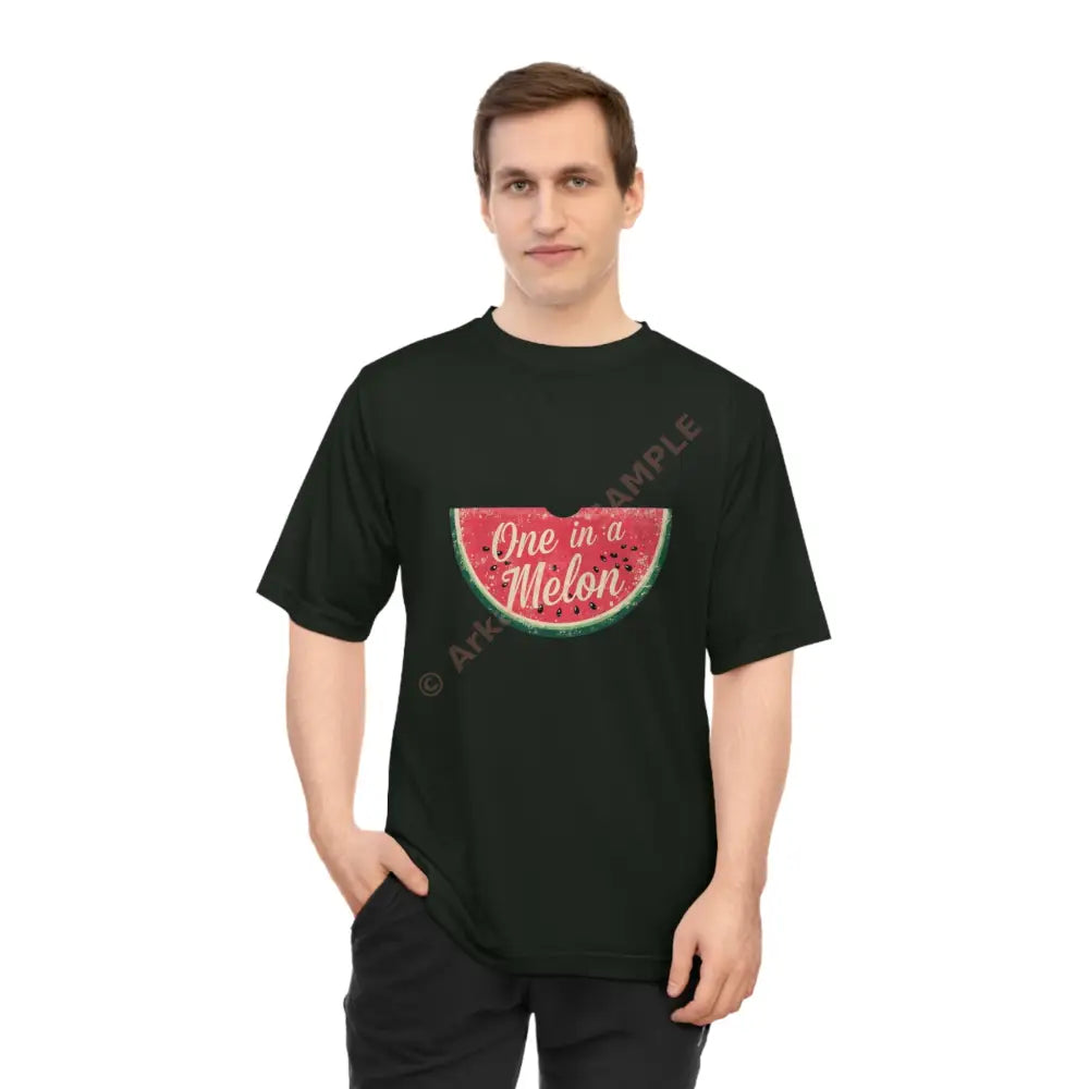 One in a Melon Unisex Performance T-shirt | Funny Summer Tee Fruit Theme Gift Casual Wear Birthday Beach Outing T-Shirt