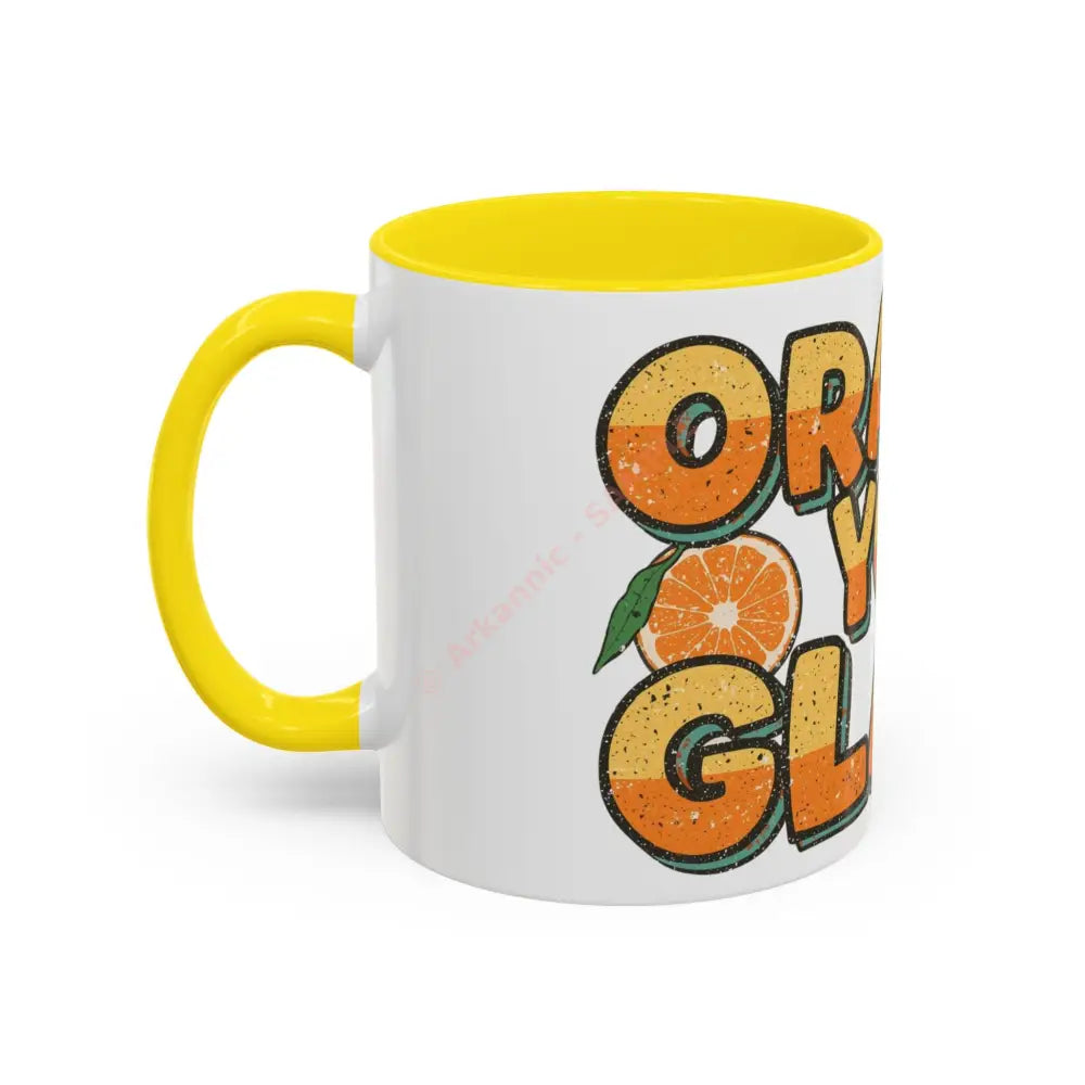 Orange You Glad Coffee Mug | Funny Pun Coffee Cup | Bright & Playful Mug for Coffee or Tea Mug