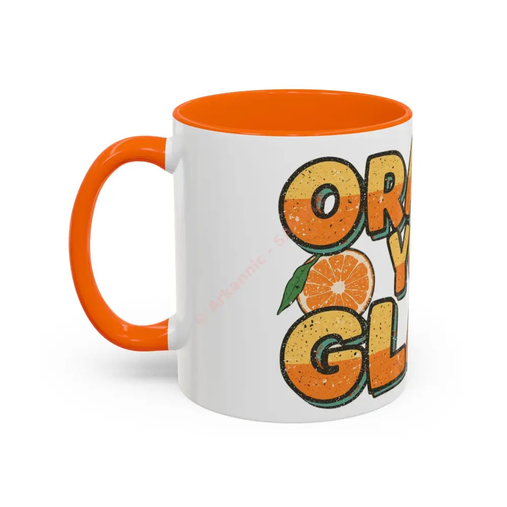 Orange You Glad Coffee Mug | Funny Pun Coffee Cup | Bright & Playful Mug for Coffee or Tea Mug