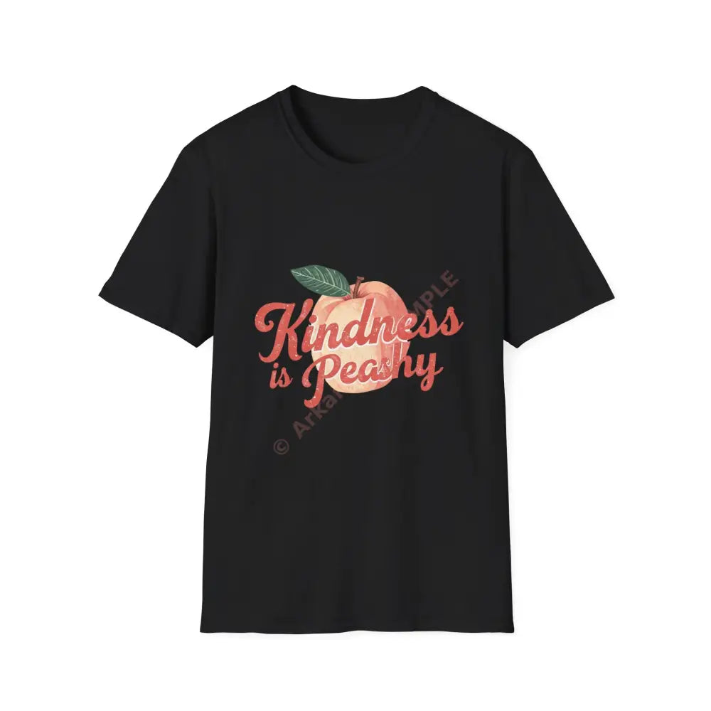 Peach T-shirt Positive Vibes Tee Casual Wear Gift for Friends Summer Style Motivational Apparel Black / S T-Shirt