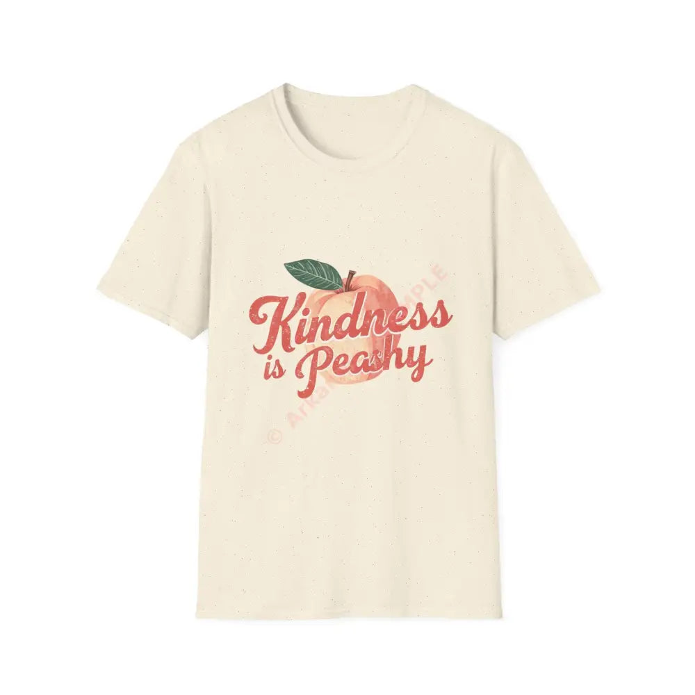 Peach T-shirt Positive Vibes Tee Casual Wear Gift for Friends Summer Style Motivational Apparel Natural / S T-Shirt