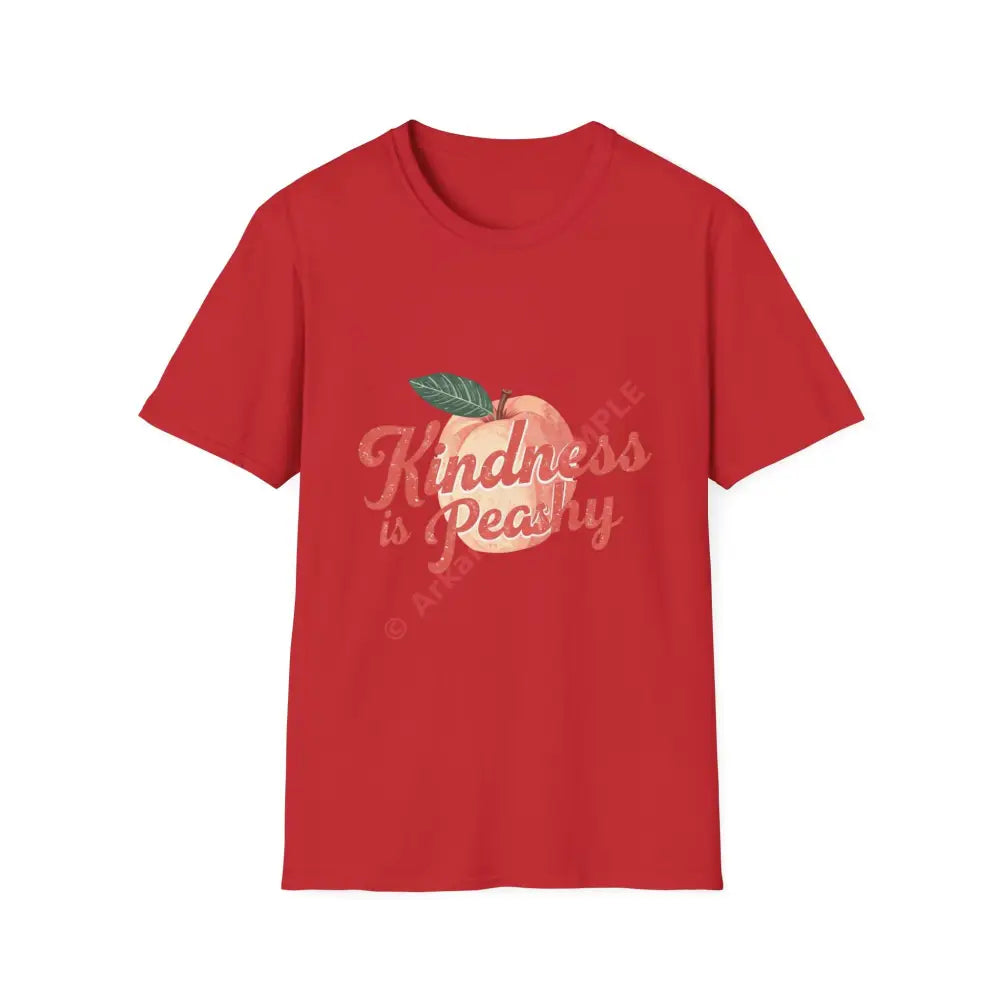Peach T-shirt Positive Vibes Tee Casual Wear Gift for Friends Summer Style Motivational Apparel Red / S T-Shirt