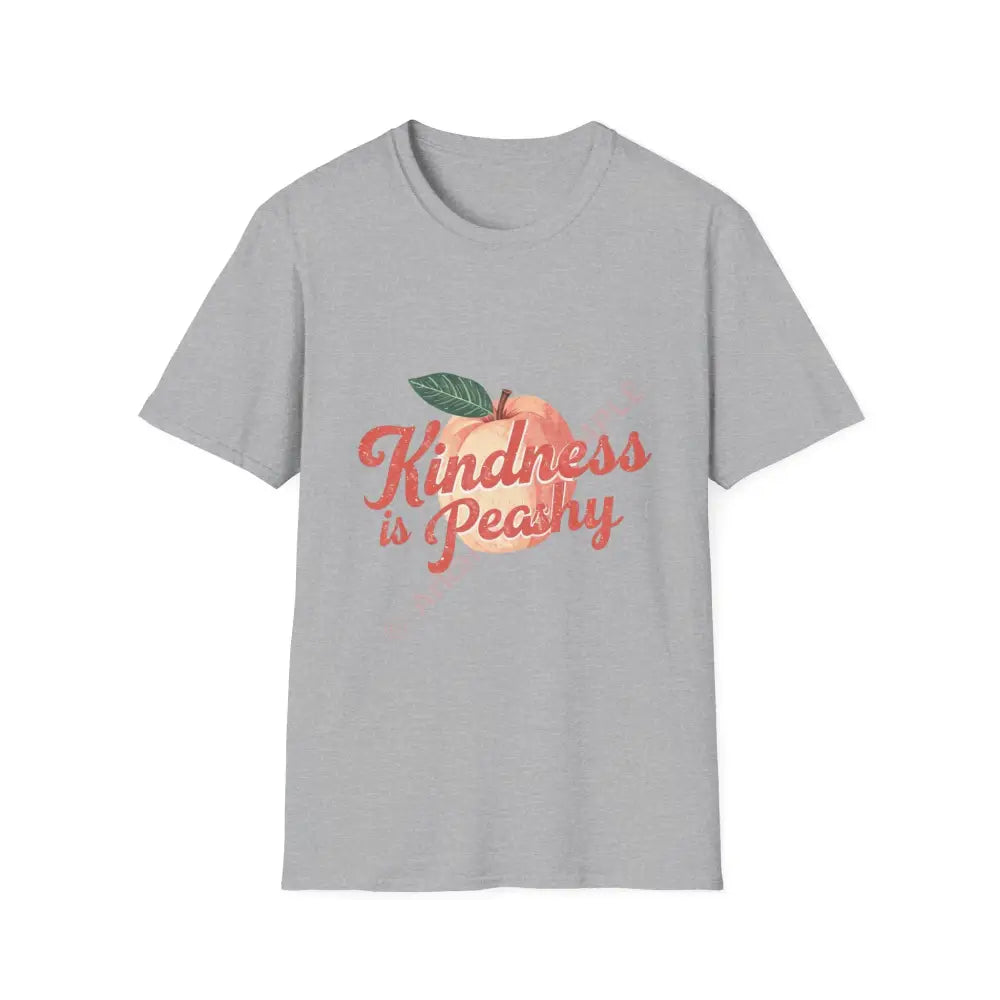 Peach T-shirt Positive Vibes Tee Casual Wear Gift for Friends Summer Style Motivational Apparel Sport Grey / S T-Shirt