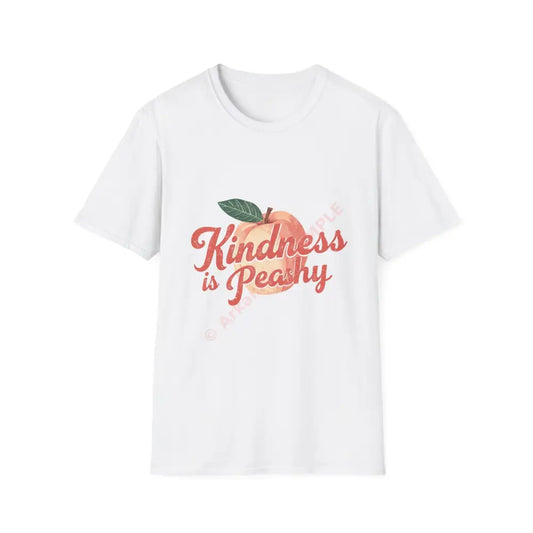 Peach T-shirt Positive Vibes Tee Casual Wear Gift for Friends Summer Style Motivational Apparel White / S T-Shirt