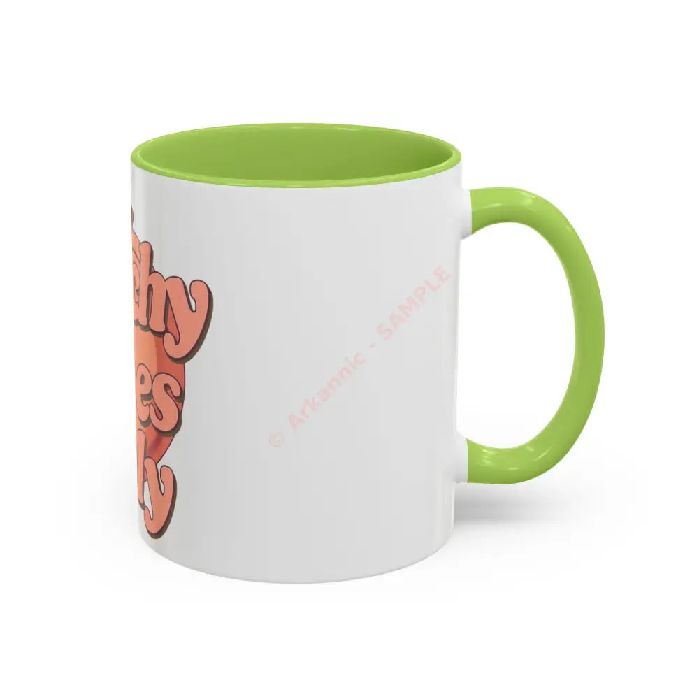 Peachy Vibes Only Coffee Mug | Positive Retro Peach Design | Cute Gift for Coffee Lovers Mug