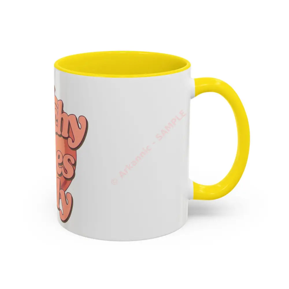 Peachy Vibes Only Coffee Mug | Positive Retro Peach Design | Cute Gift for Coffee Lovers Mug