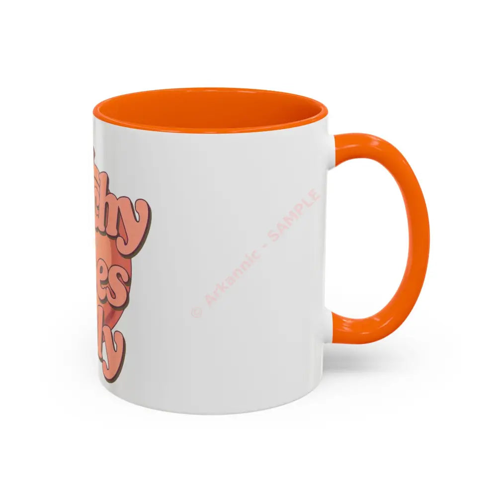 Peachy Vibes Only Coffee Mug | Positive Retro Peach Design | Cute Gift for Coffee Lovers Mug