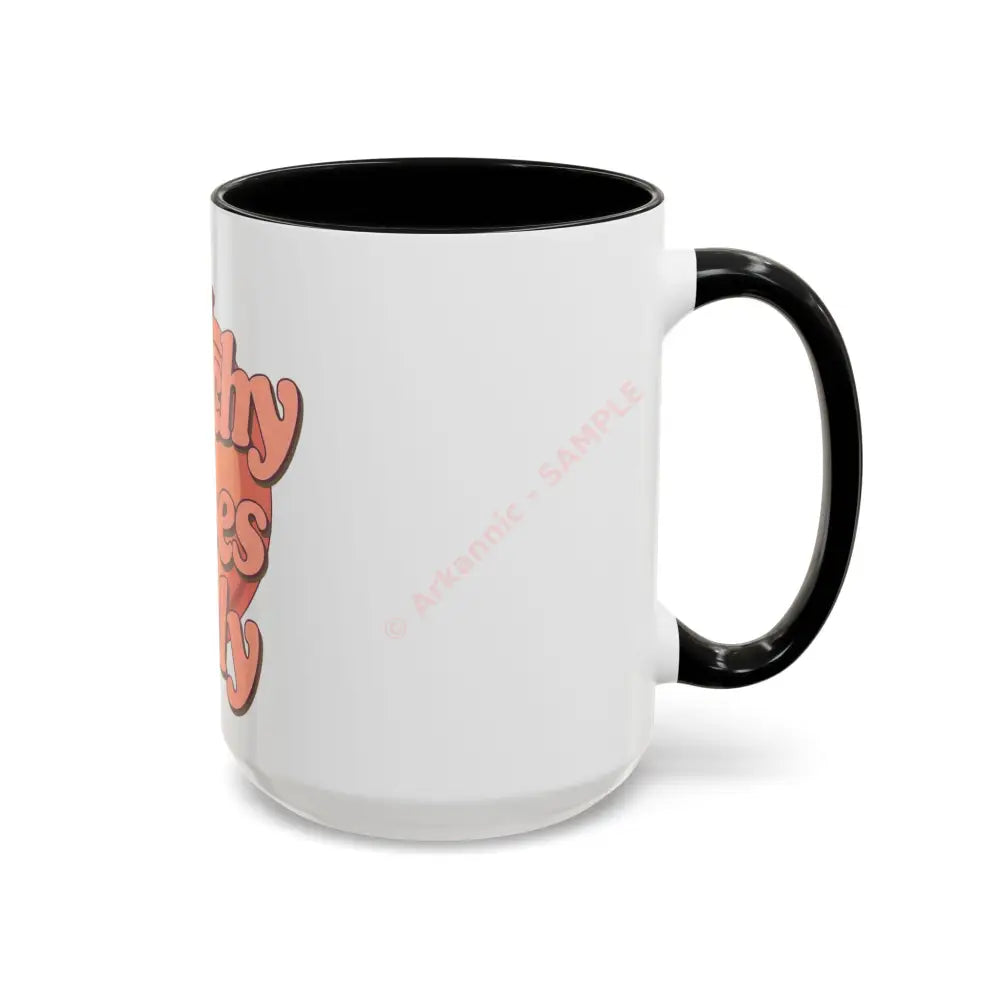 Peachy Vibes Only Coffee Mug | Positive Retro Peach Design | Cute Gift for Coffee Lovers Mug