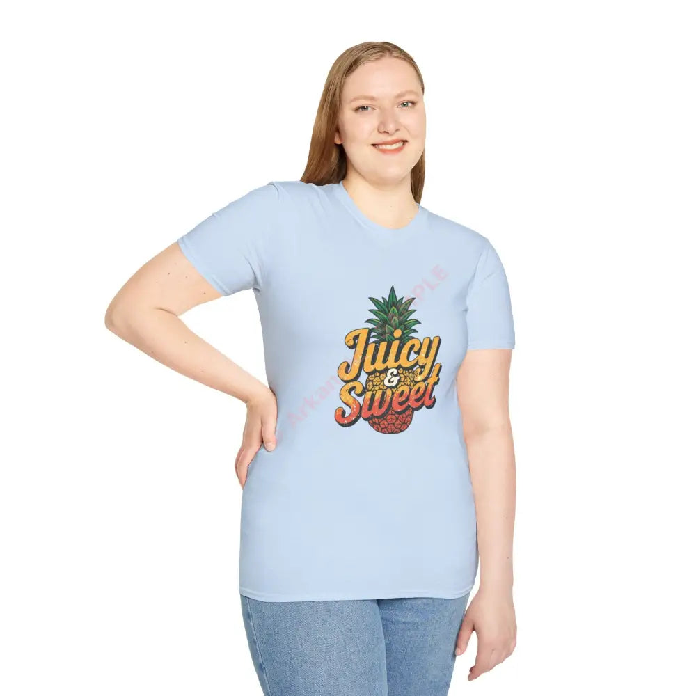 Pineapple T-shirt with tropical retro display font Positive Vibes Tee Casual Wear Gift for Friends Summer Style