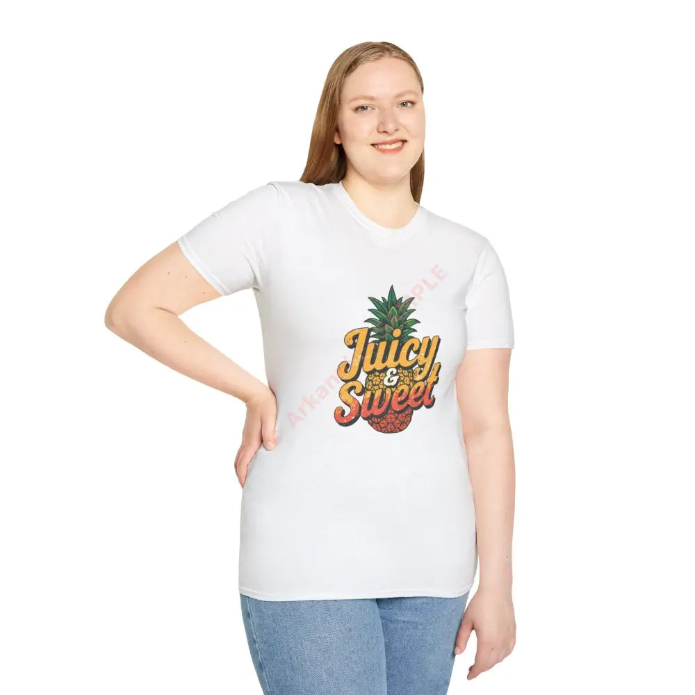 Pineapple T-shirt with tropical retro display font Positive Vibes Tee Casual Wear Gift for Friends Summer Style