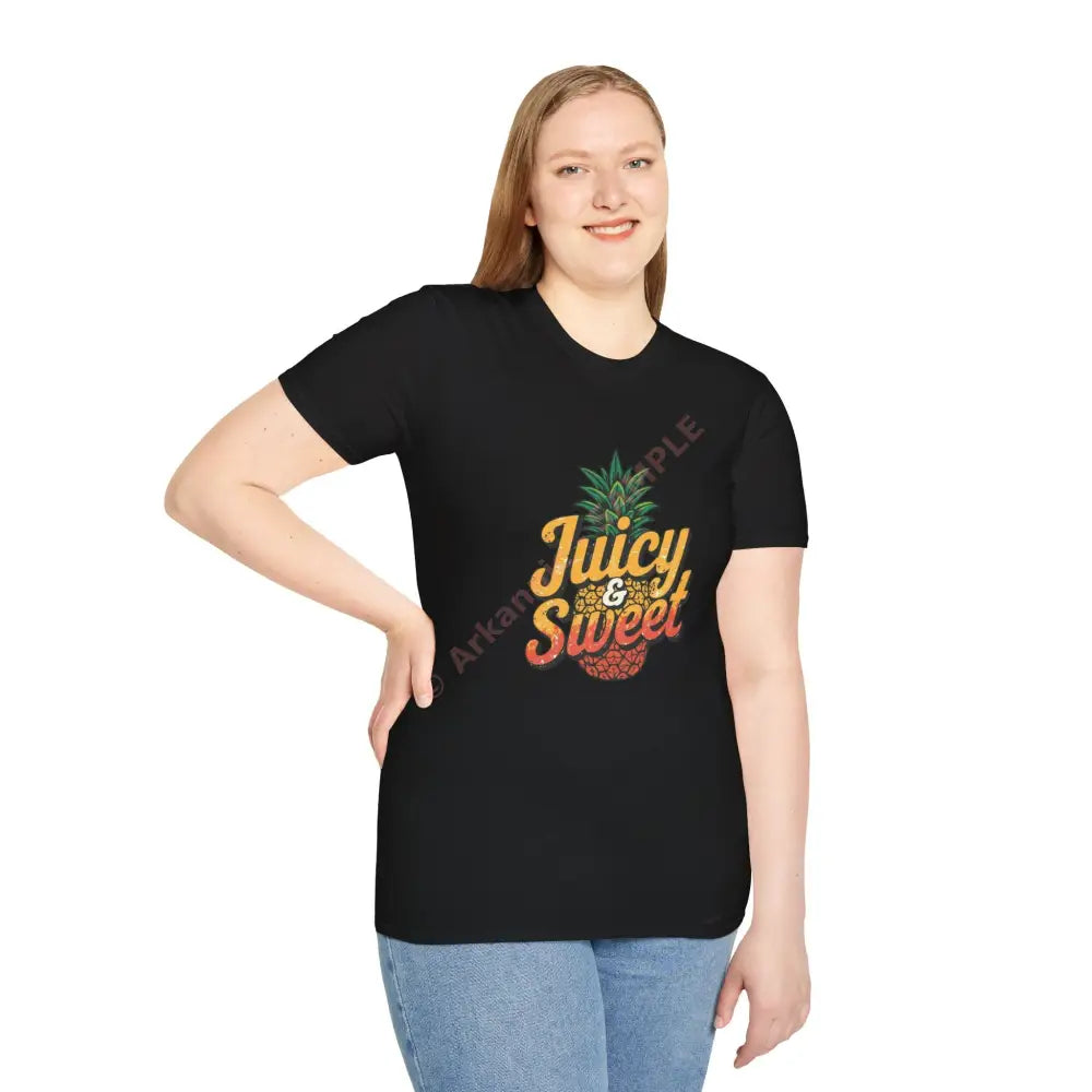 Pineapple T-shirt with tropical retro display font Positive Vibes Tee Casual Wear Gift for Friends Summer Style