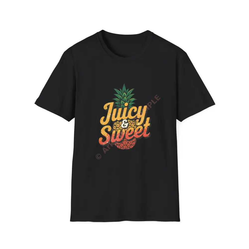 Pineapple T-shirt with tropical retro display font Positive Vibes Tee Casual Wear Gift for Friends Summer Style