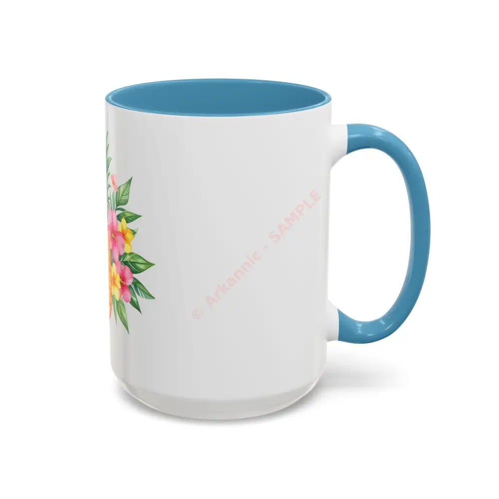 Pineapple & Tropical Flowers Coffee Mug | Bright Island Design | Fun Gift for Coffee & Tea Lovers Mug