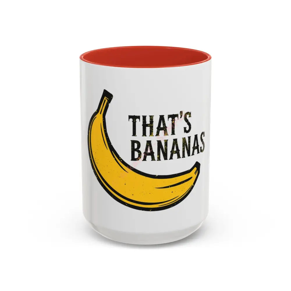 Playful Banana Accent Coffee Mug - That’s Bananas! Gift for Coffee Lovers Fun Kitchenware Quirky Kitchen Decor Birthday