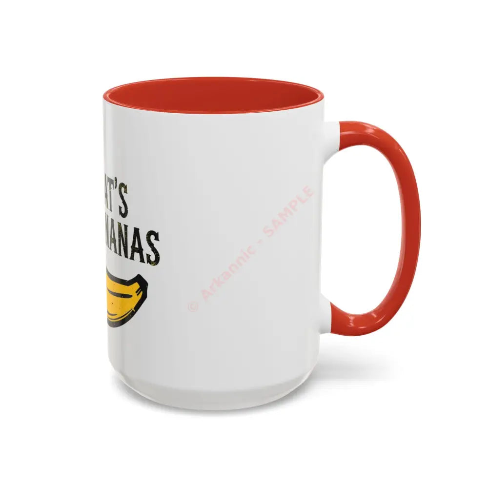 Playful Banana Accent Coffee Mug - That’s Bananas! Gift for Coffee Lovers Fun Kitchenware Quirky Kitchen Decor Birthday