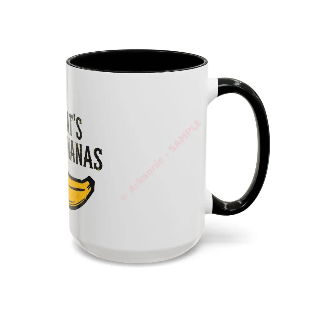 Playful Banana Accent Coffee Mug - That’s Bananas! Gift for Coffee Lovers Fun Kitchenware Quirky Kitchen Decor Birthday