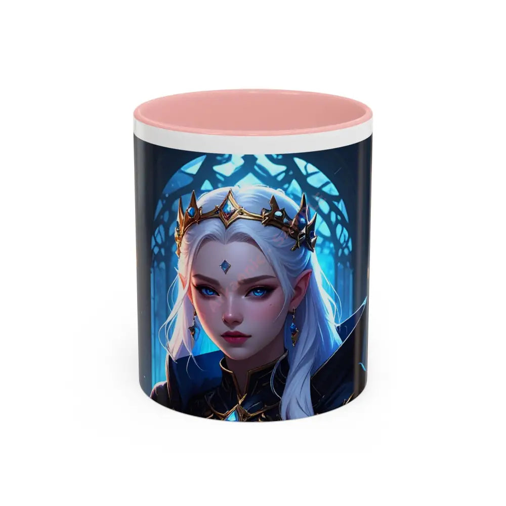 Regal Sorceress - Fantasy Art Drinkware Galactic Gift for Dog Lovers Celestial Home Decor Unique Art Mug 11oz / Pink Mug