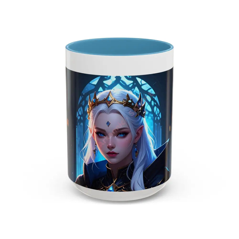 Regal Sorceress - Fantasy Art Drinkware Galactic Gift for Dog Lovers Celestial Home Decor Unique Art Mug 15oz / Light