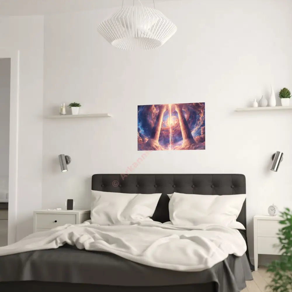 Satin Posters - Celestial Gateway Cosmic Fantasy Art Print Cosmic Wall Art Poster