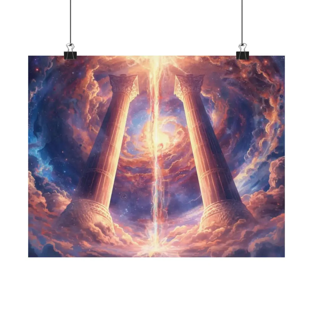 Satin Posters - Celestial Gateway Cosmic Fantasy Art Print Cosmic Wall Art Poster