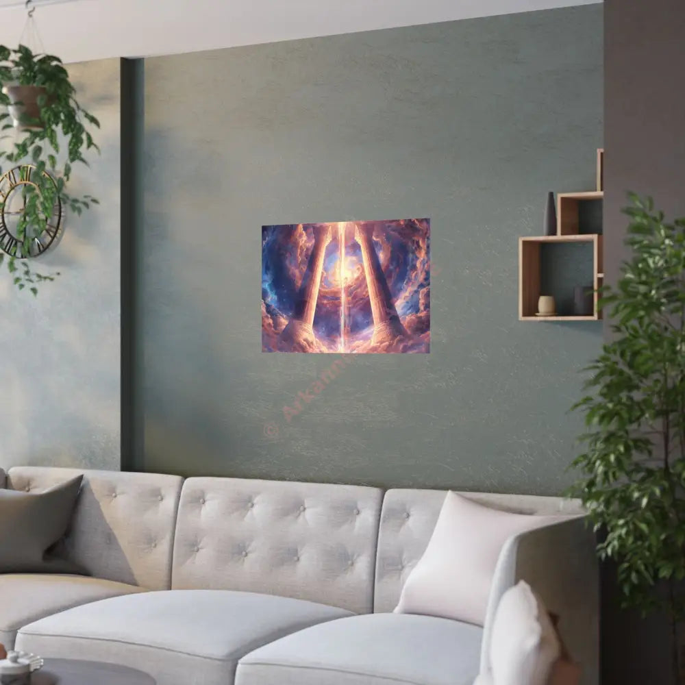Satin Posters - Celestial Gateway Cosmic Fantasy Art Print Cosmic Wall Art Poster