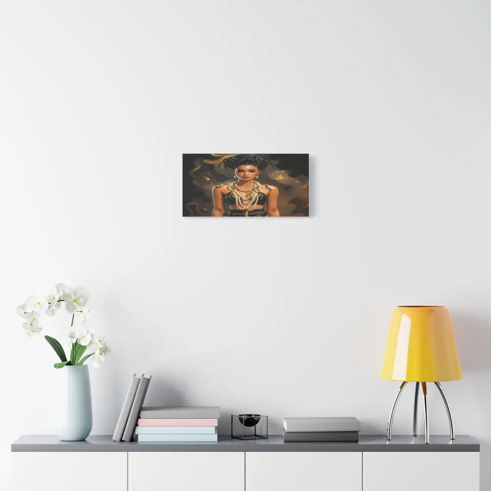 Serpent’s Embrace: Mythical Feminine Power Digital Fantasy PortraitCanvas Canvas