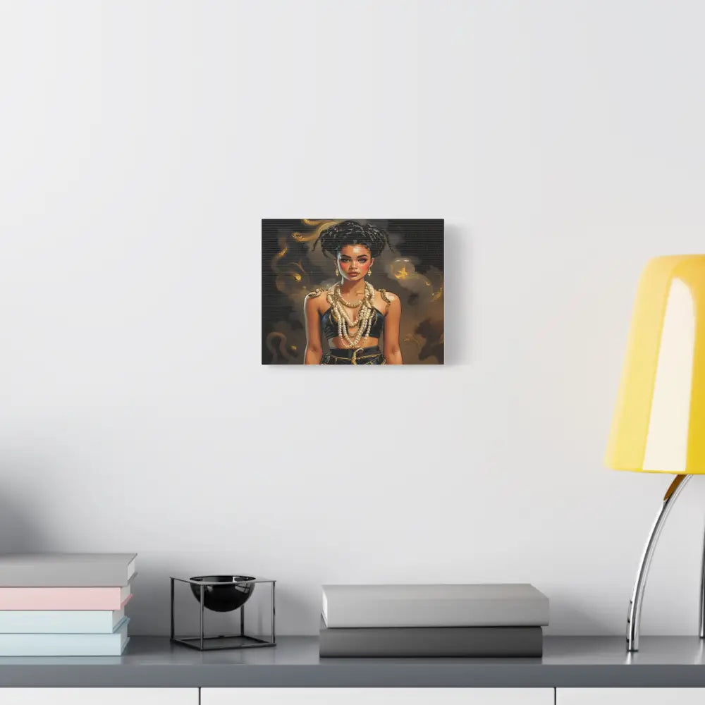 Serpent’s Embrace: Mythical Feminine Power Digital Fantasy PortraitCanvas Canvas