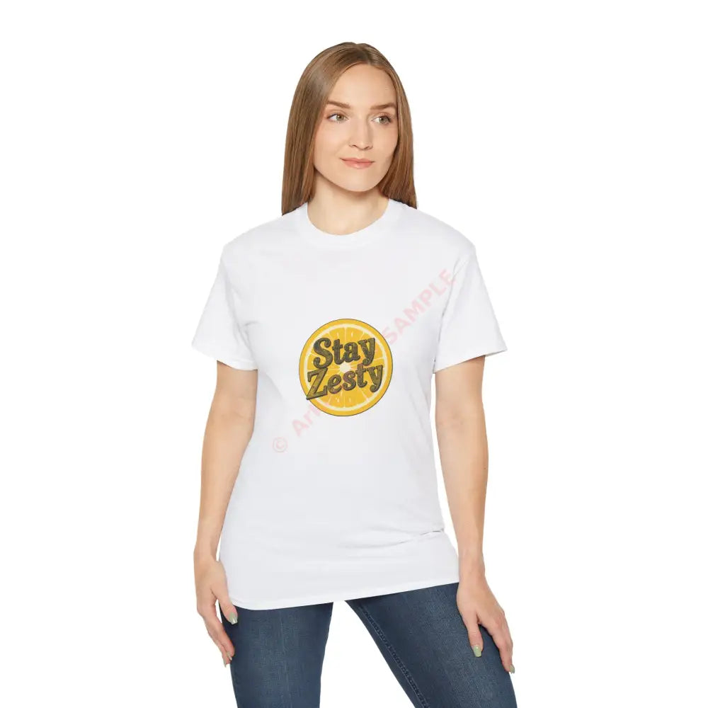Stay Zesty Tee - Fun Unisex Cotton Shirt for Citrus Lovers Gifts for Friends Summer Vibes Casual Wear Trendy Top T-Shirt