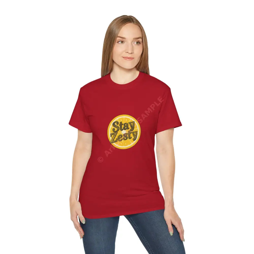 Stay Zesty Tee - Fun Unisex Cotton Shirt for Citrus Lovers Gifts for Friends Summer Vibes Casual Wear Trendy Top T-Shirt
