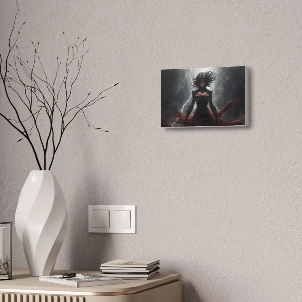 Stormborn Warrior: Dark Fantasy Female Portrait Epic Digital Battle Art Canvas Print Canvas