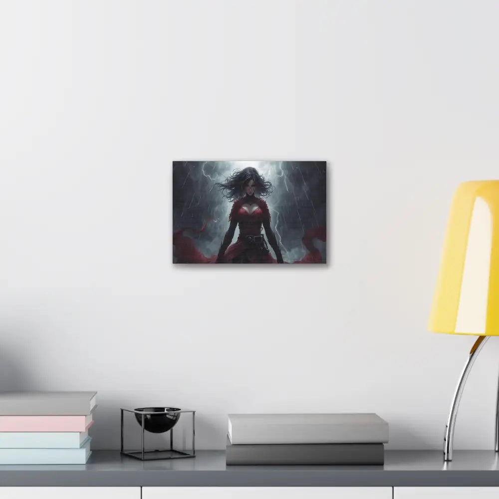 Stormsinger: Warrior of the Tempest Digital Fantasy Portrait Canvas Print Canvas