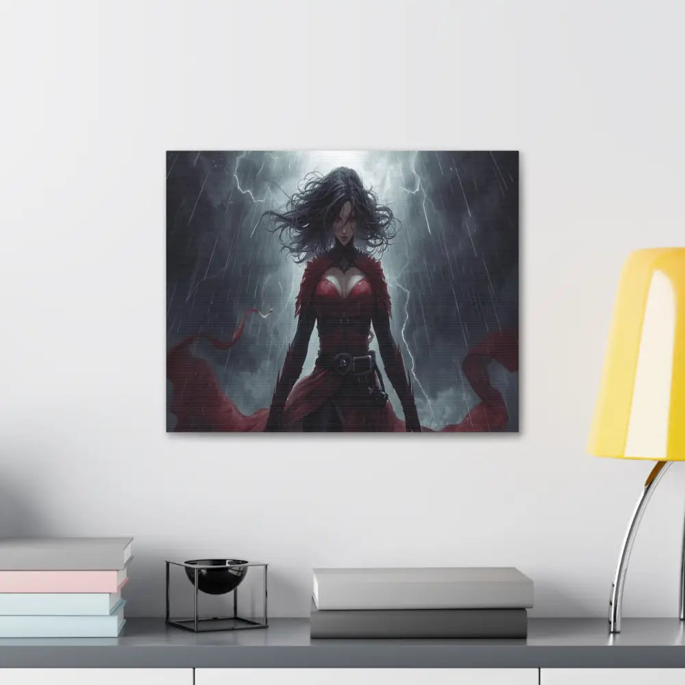 Stormsinger: Warrior of the Tempest Digital Fantasy Portrait Canvas Print Canvas
