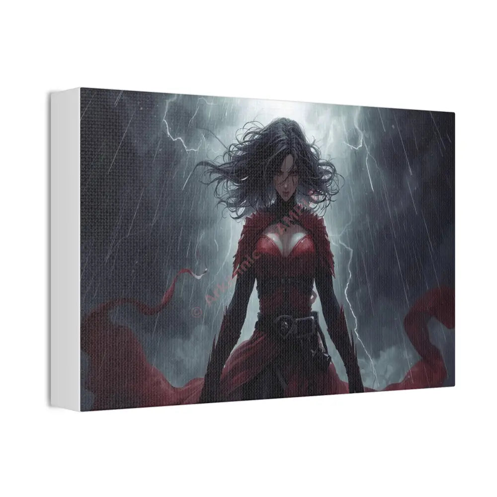 Stormsinger: Warrior of the Tempest Digital Fantasy Portrait Canvas Print Canvas