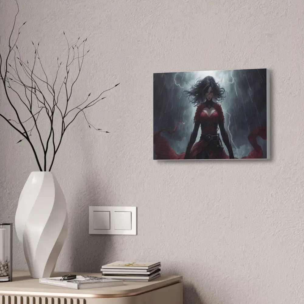 Stormsinger: Warrior of the Tempest Digital Fantasy Portrait Canvas Print Canvas