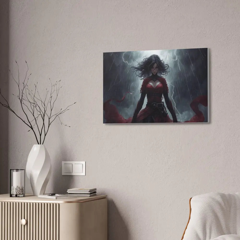 Stormsinger: Warrior of the Tempest Digital Fantasy Portrait Canvas Print Canvas
