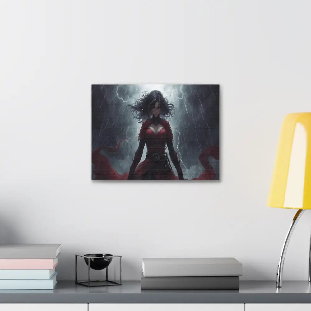 Stormsinger: Warrior of the Tempest Digital Fantasy Portrait Canvas Print Canvas