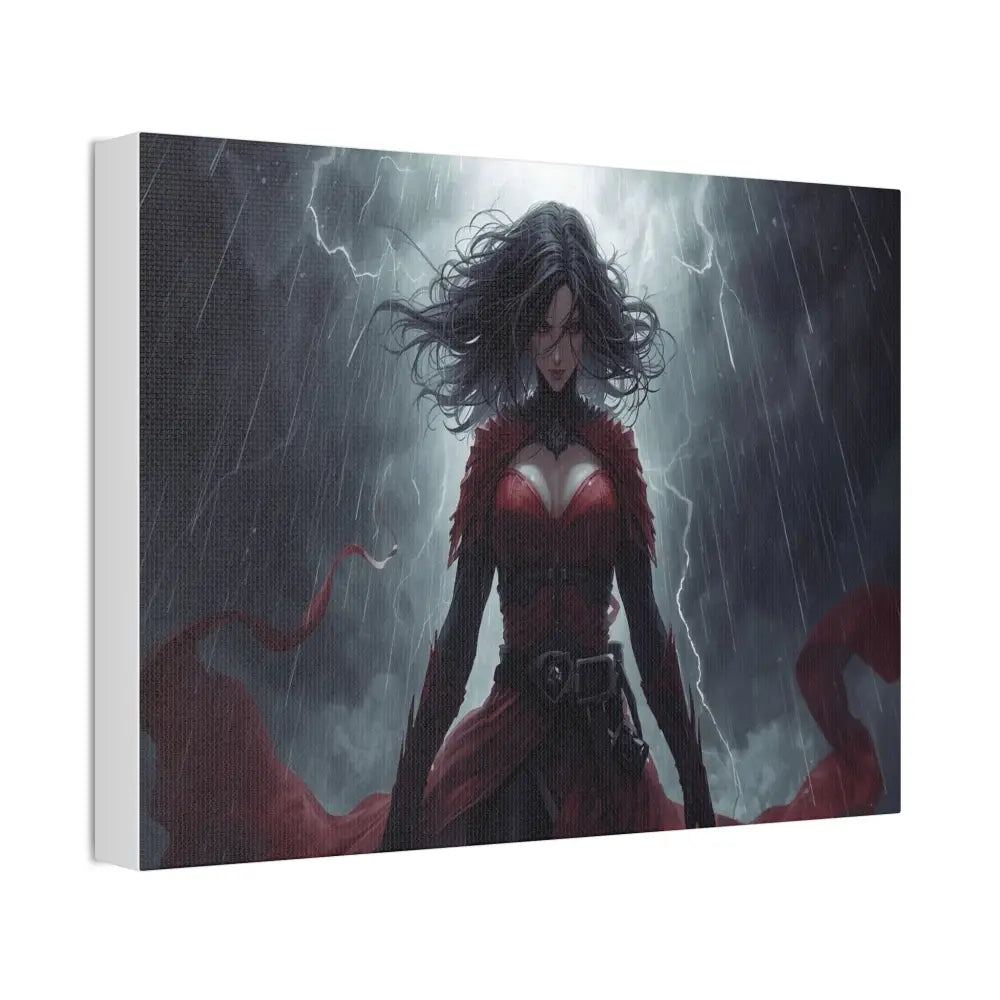 Stormsinger: Warrior of the Tempest Digital Fantasy Portrait Canvas Print Canvas