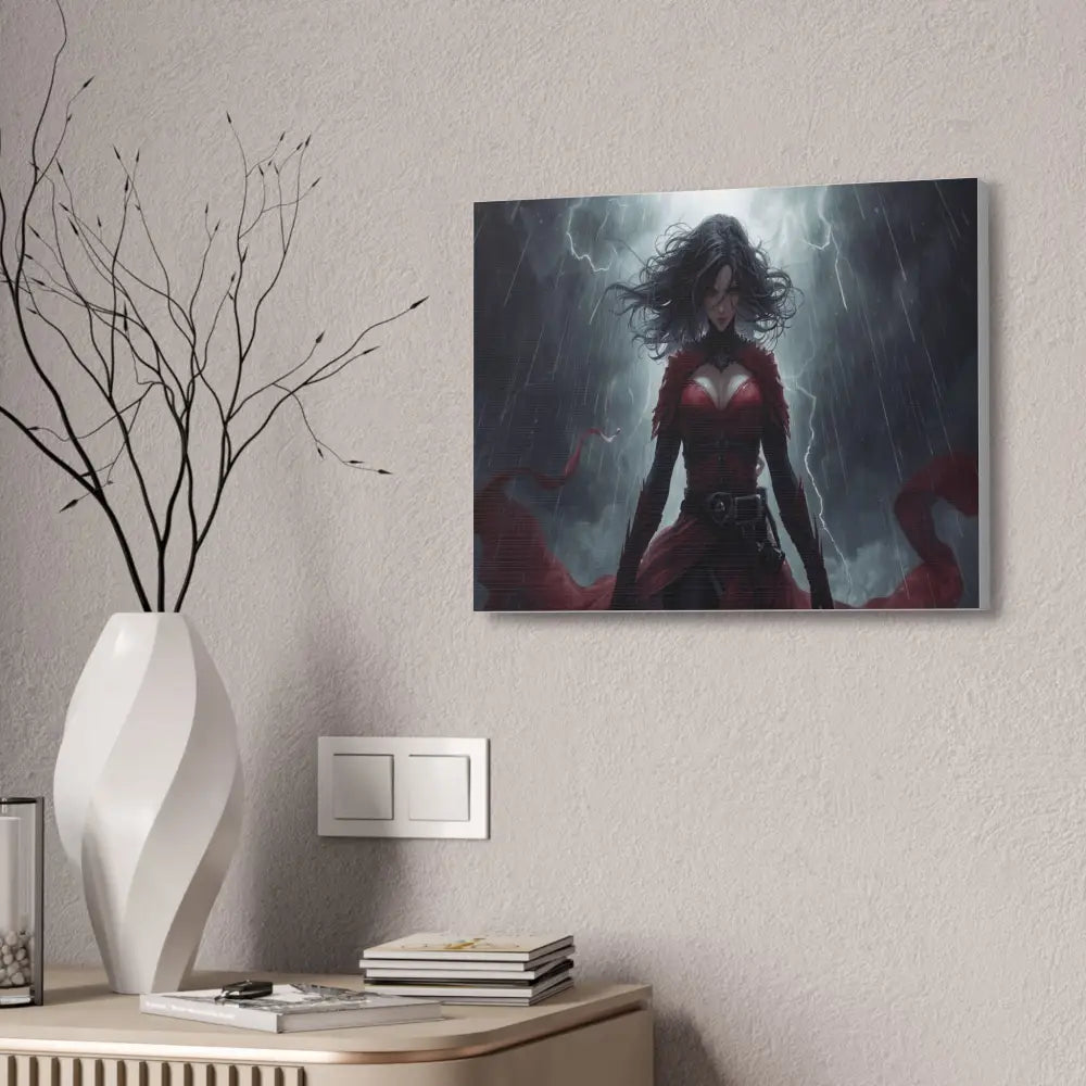 Stormsinger: Warrior of the Tempest Digital Fantasy Portrait Canvas Print Canvas