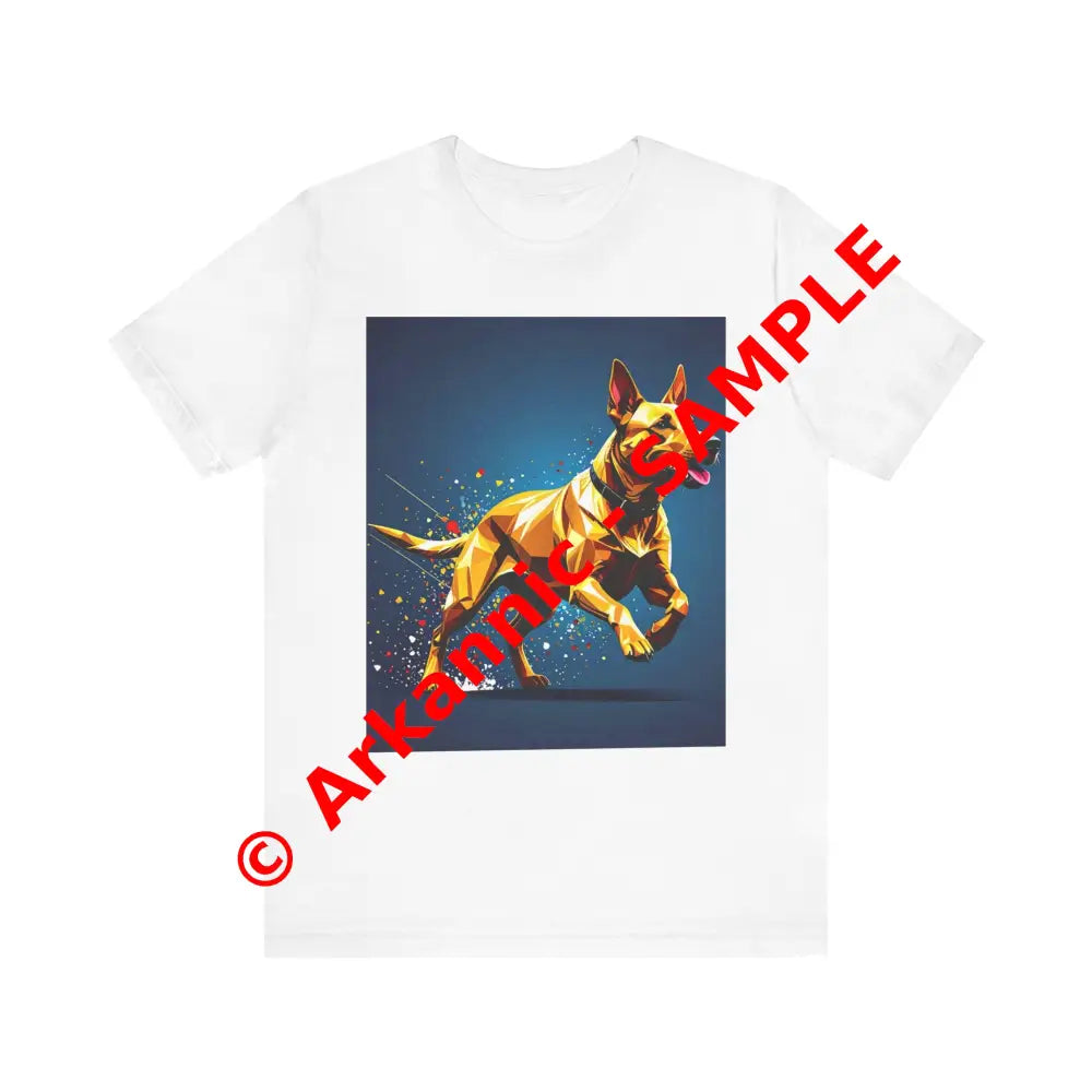 Stylish Dog Art Tee Unisex Jersey Short Sleeve Shirt Perfect Gift for Dog Lovers Casual Wear Unique Animal Design White