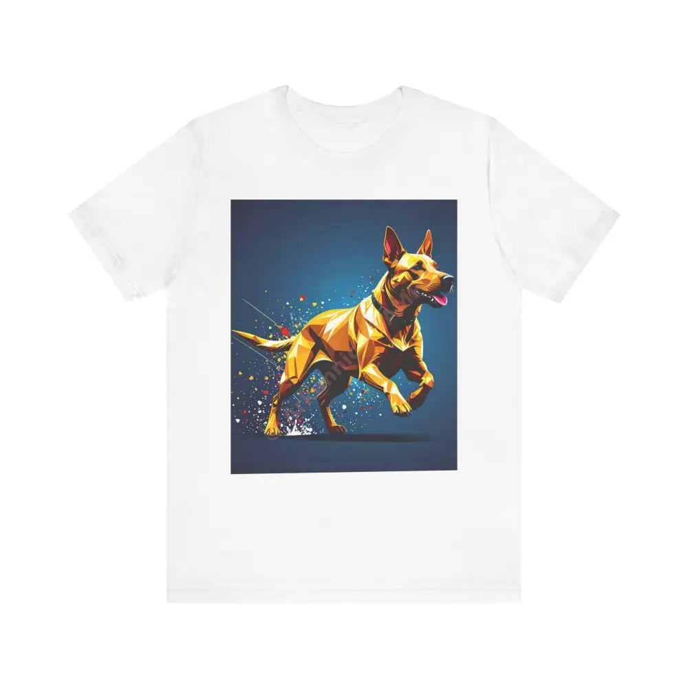 Stylish Dog Art Tee Unisex Jersey Short Sleeve Shirt Perfect Gift for Dog Lovers Casual Wear Unique Animal Design White