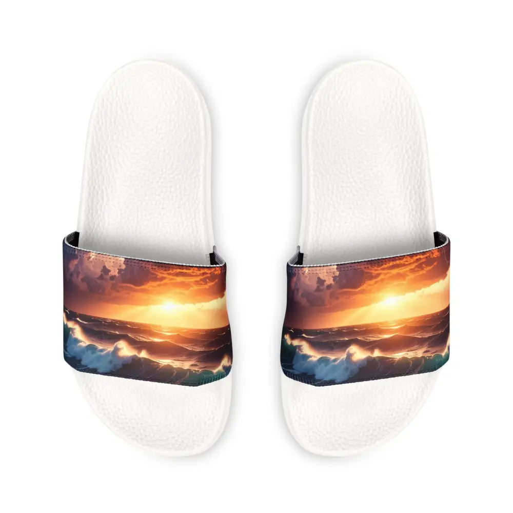 Stylish Summer Sandals for Men Beach Footwear Casual Slip-Ons Vacation Essentials Outdoor Style Sunset Design Shoes