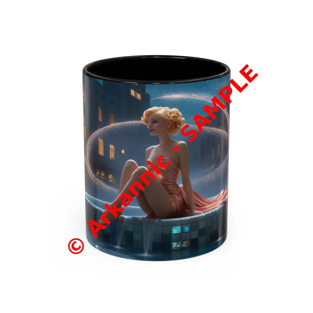 The Enchanted Fountain - Fantasy Art Drinkware Galactic Gift for Dog Lovers Celestial Home Decor Unique Art Mug 11oz