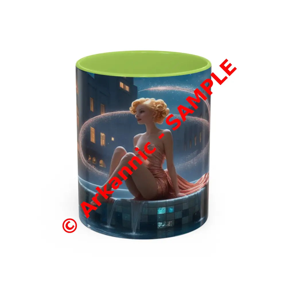 The Enchanted Fountain - Fantasy Art Drinkware Galactic Gift for Dog Lovers Celestial Home Decor Unique Art Mug 11oz